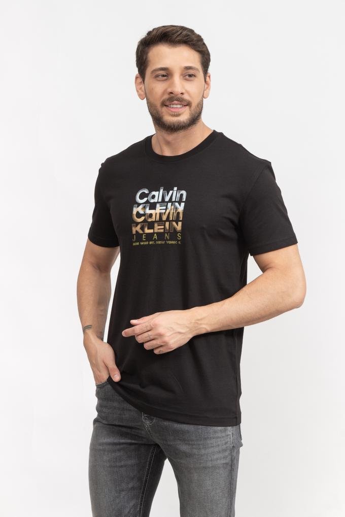  Calvin Klein Repeat Logo Erkek Bisiklet Yaka T-Shirt