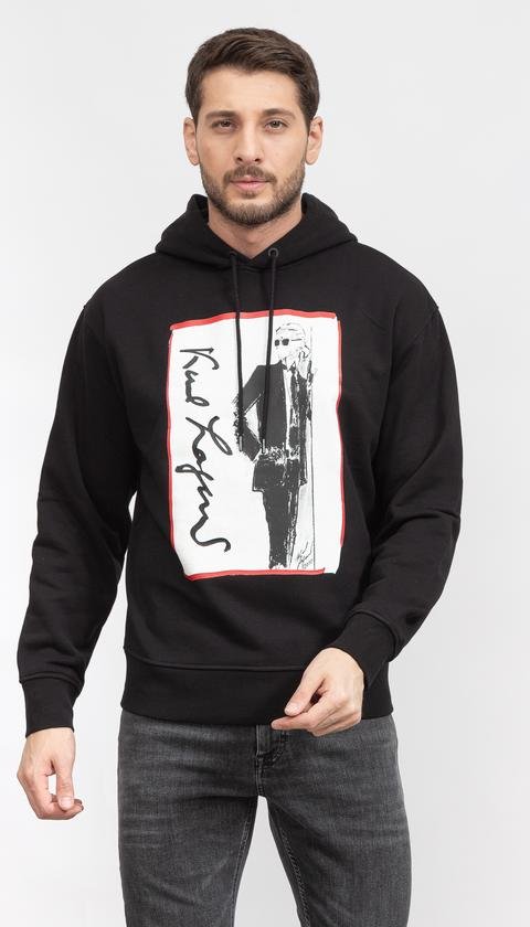 Karl Lagerfeld Series Erkek Kapüşonlu Sweatshirt
