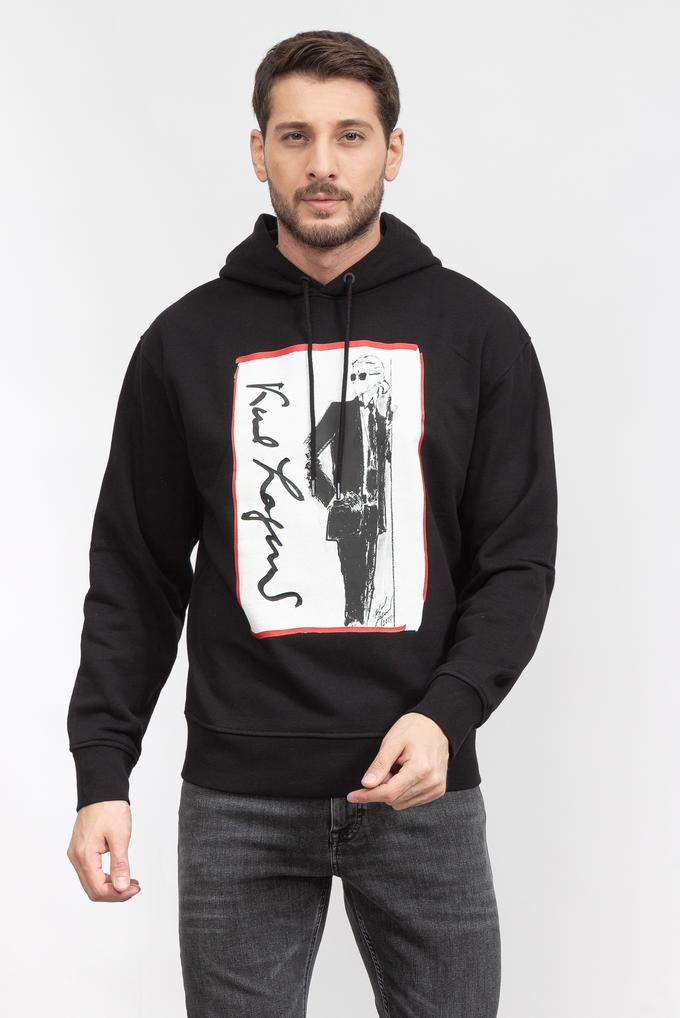  Karl Lagerfeld Series Erkek Kapüşonlu Sweatshirt