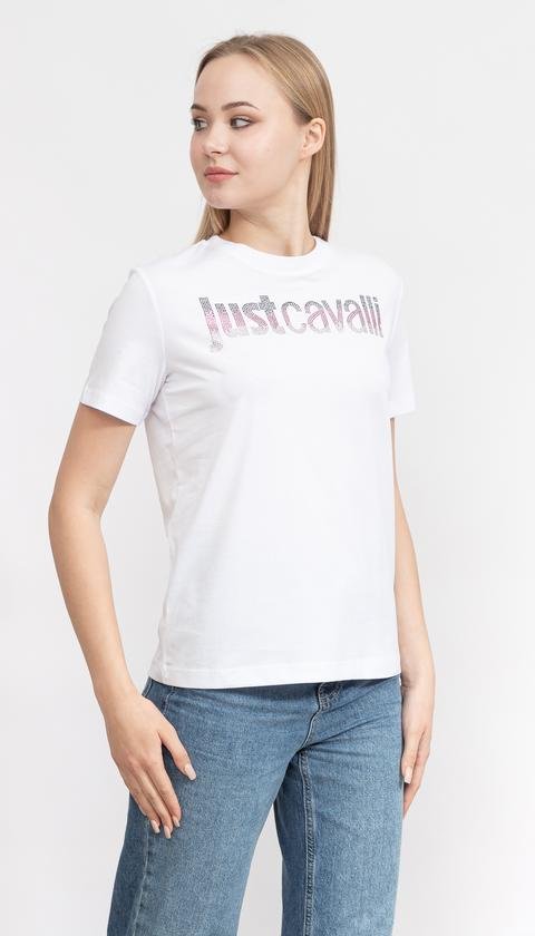  Just Cavalli Kadın Bisiklet Yaka T-Shirt