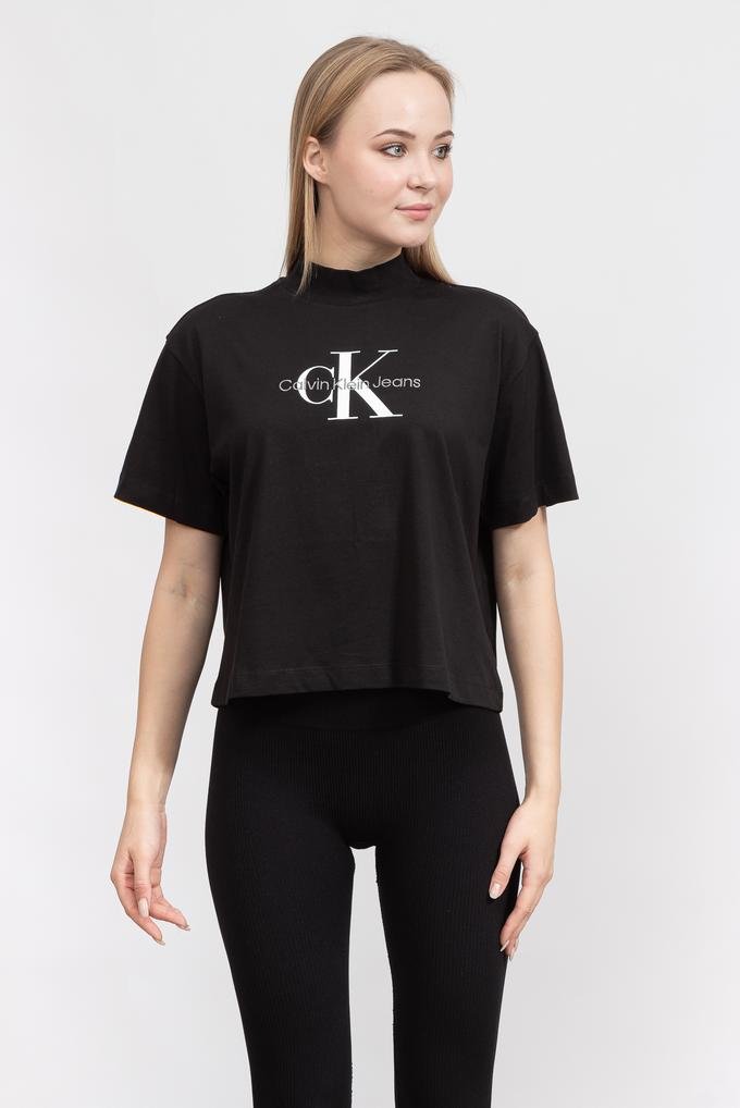  Calvin Klein Archival Monologo Kadın Bisiklet Yaka T-Shirt