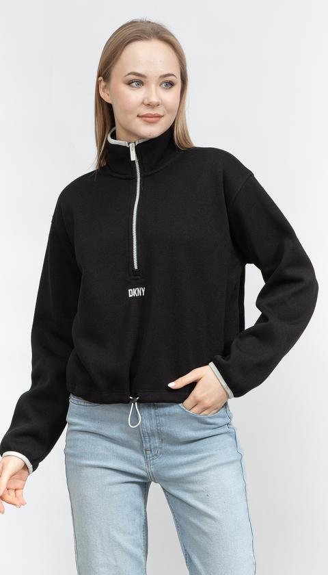  DKNY Sweater Fleece Half Kadın Triko