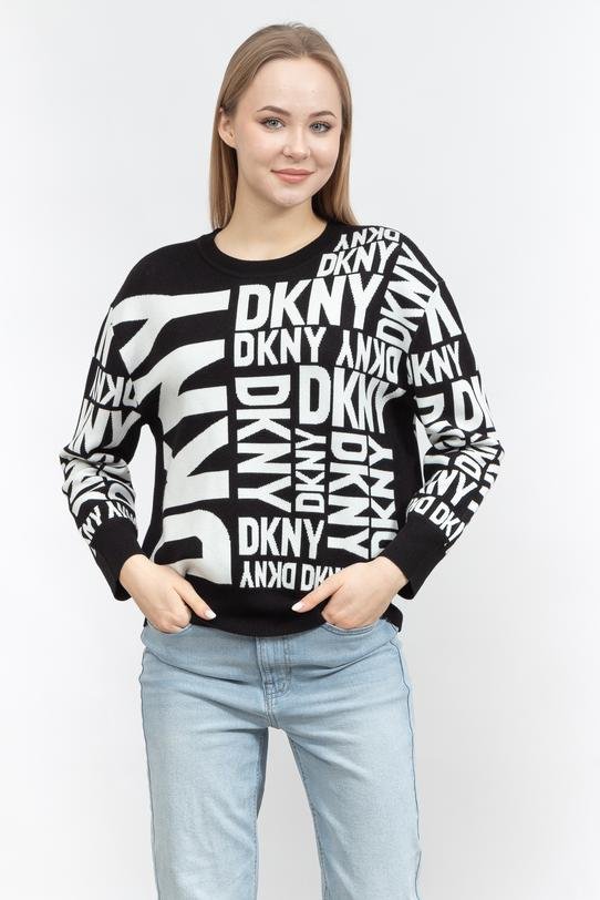  DKNY L/S Crew Nk Expl Kadın Triko