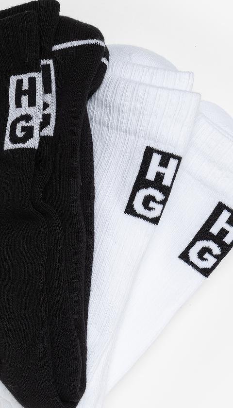  Hugo Rib Logo Erkek 3lü Çorap