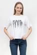 Karl Lagerfeld Rhinestone  Kadın Bisiklet Yaka T-Shirt