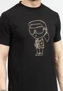  Karl Lagerfeld Erkek Bisiklet Yaka T-Shirt