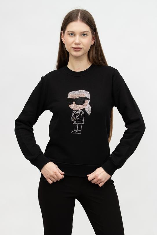  Karl Lagerfeld Ikonik Kadın Bisiklet Yaka Sweatshirt