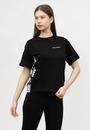 Karl Lagerfeld Check Logo Kadın Bisiklet Yaka T-Shirt