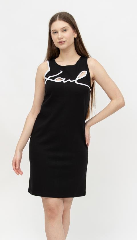  Karl Lagerfeld Logo Kadın Elbise