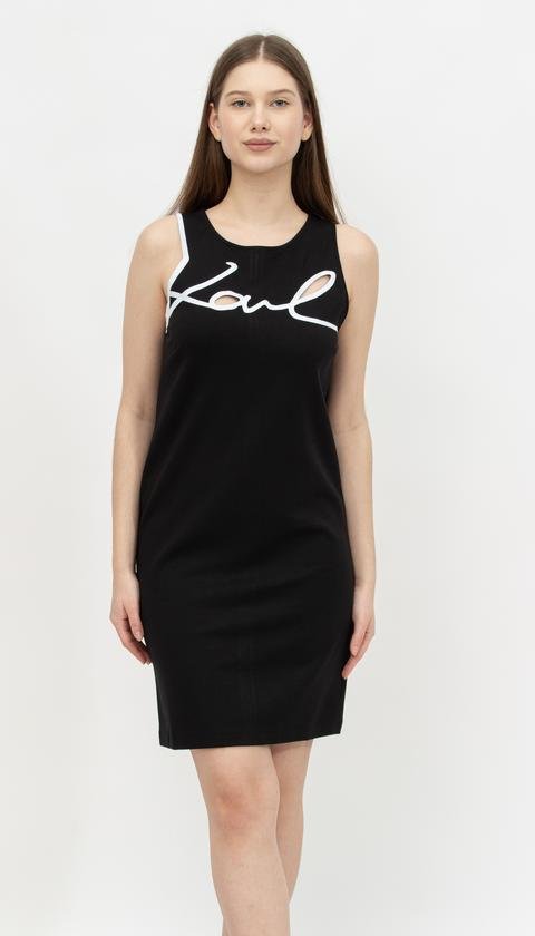  Karl Lagerfeld Logo Kadın Elbise