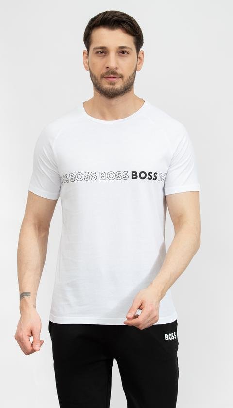  Boss Slim Erkek Bisiklet Yaka T-Shirt