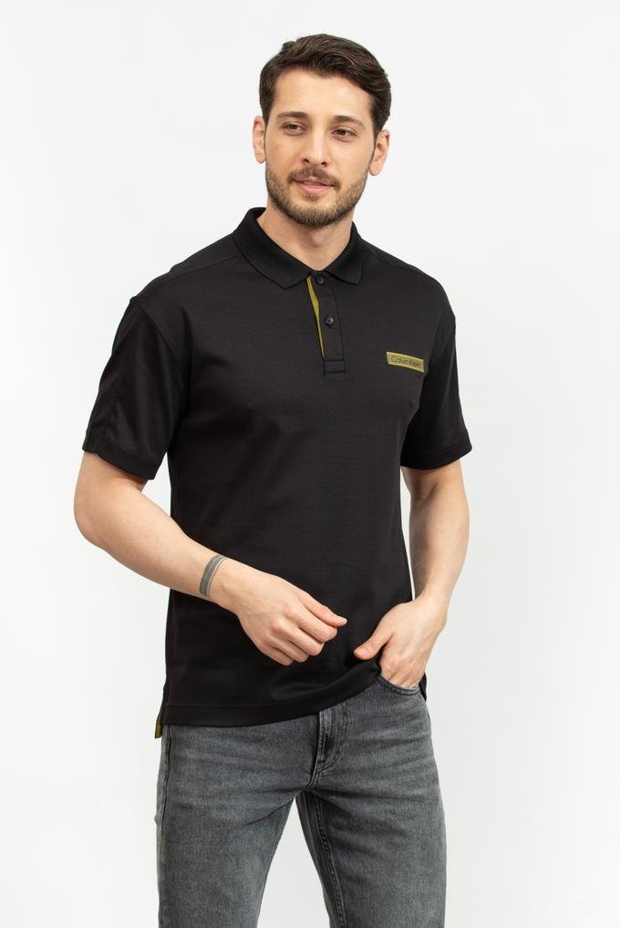  Calvin Klein Grid Logo Erkek Polo Yaka T-Shirt