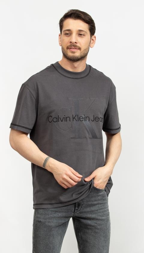 Calvin Klein Wash Monologo Erkek Bisiklet Yaka T-Shirt