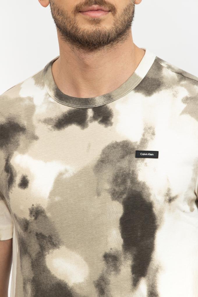  Calvin Klein Camo All Over Print Erkek Bisiklet Yaka T-Shirt