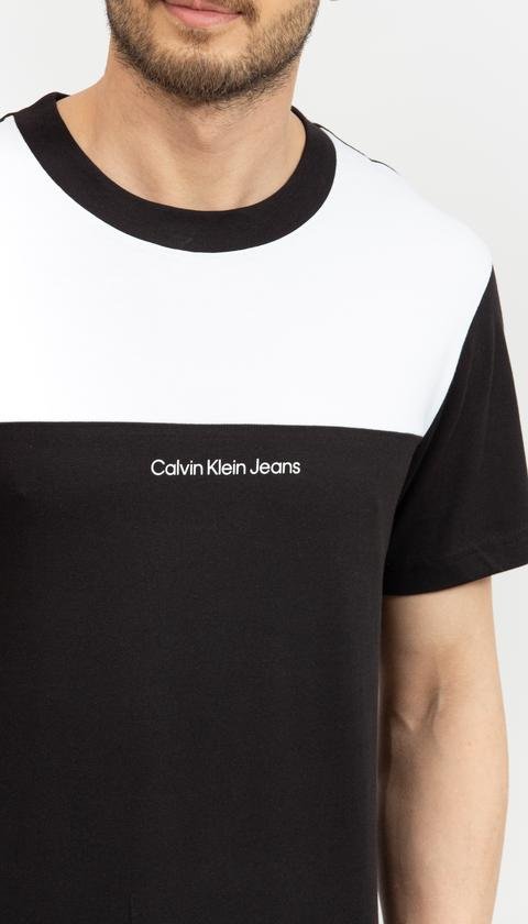  Calvin Klein Blocking Erkek Bisiklet Yaka T-Shirt
