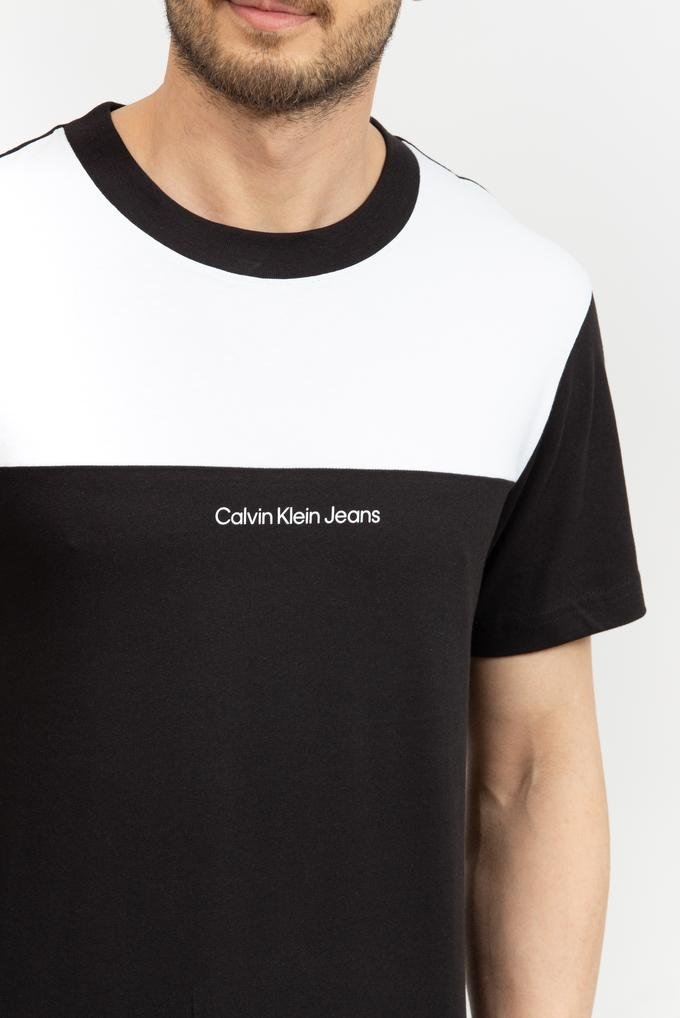  Calvin Klein Blocking Erkek Bisiklet Yaka T-Shirt