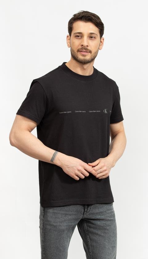  Calvin Klein Logo Repeat Erkek Bisiklet Yaka T-Shirt