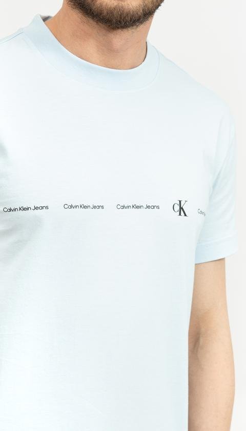  Calvin Klein Logo Repeat Erkek Bisiklet Yaka T-Shirt